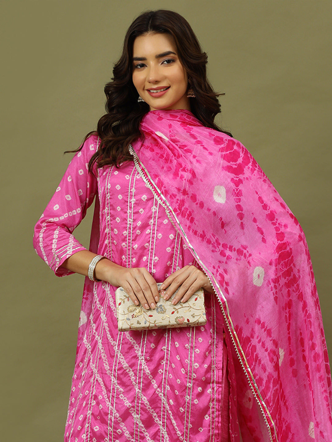 Blissful Bandhani Suit