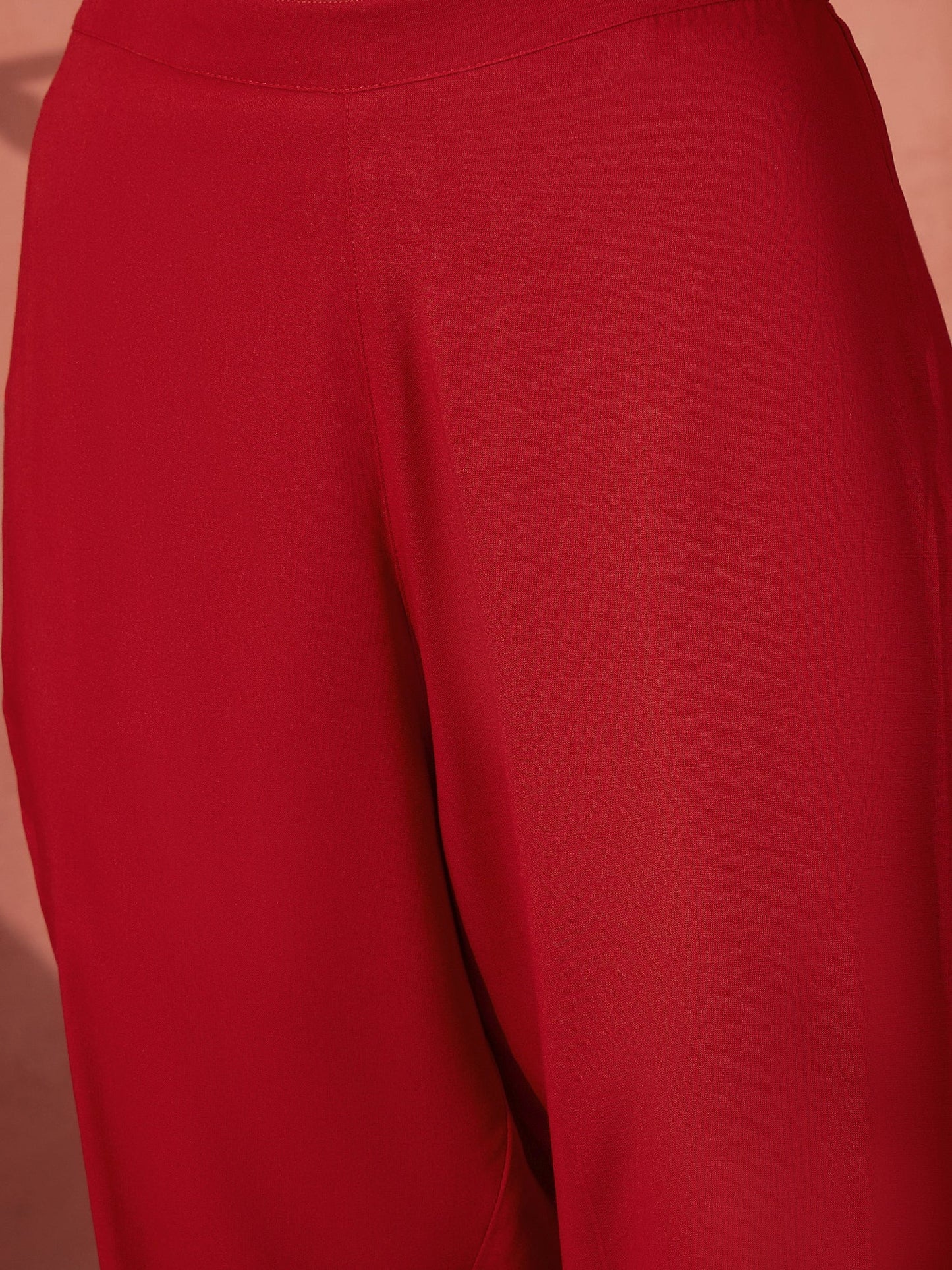 Women Embroidered Pure Cotton Round Neck Anarkali Kurta & Trousers With Dupatta