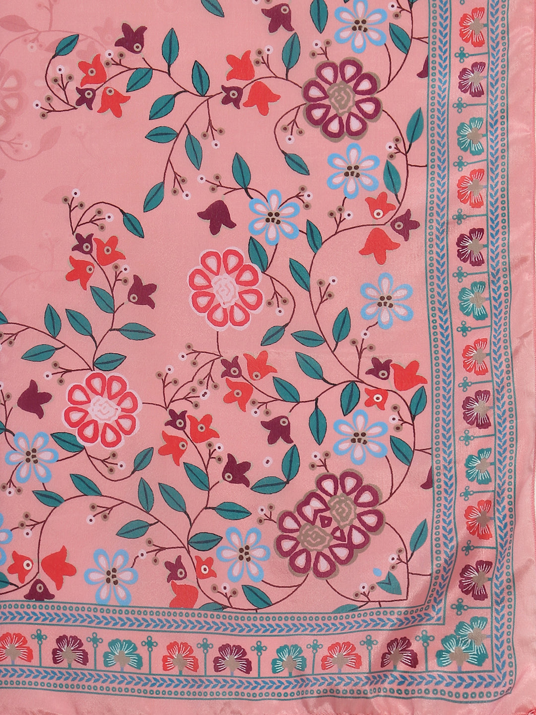 Women Peach Color Embroidered Straight Kurta Set