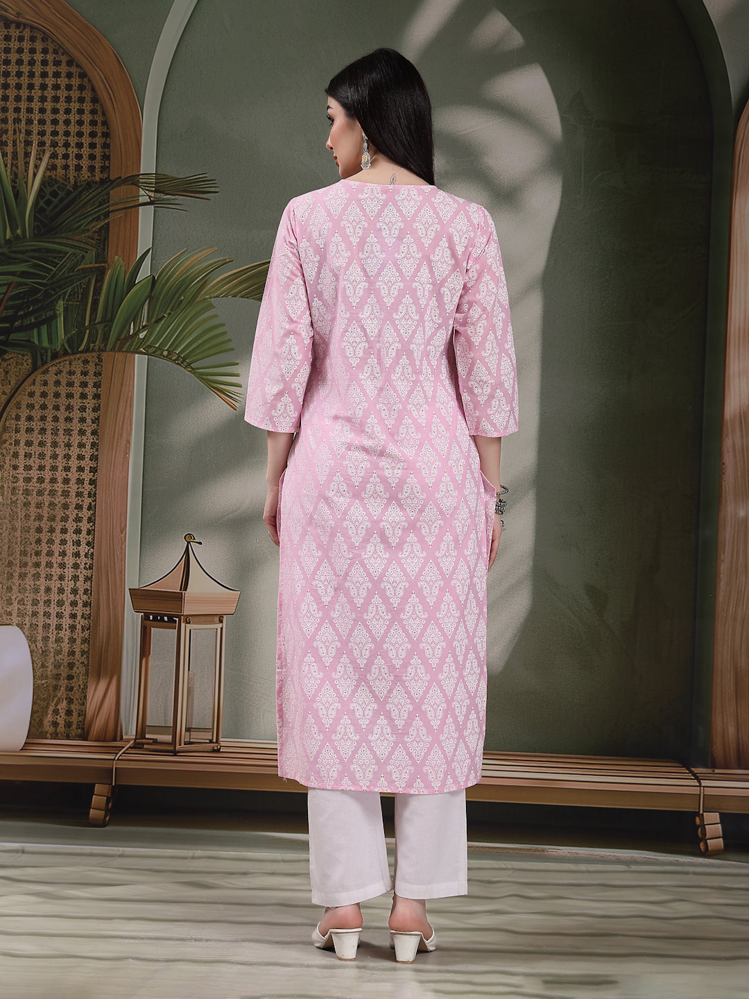 Light Pink Paisley Kurti