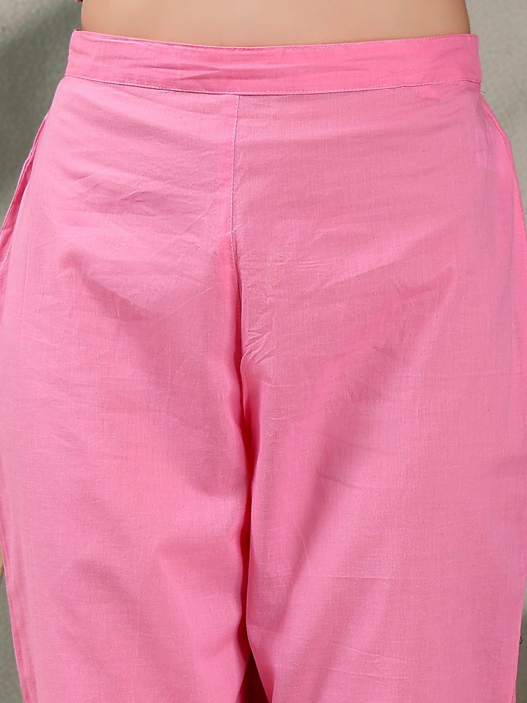 Women Embroidered Pure Cotton Straight Kurta With Trousers & Dupatta