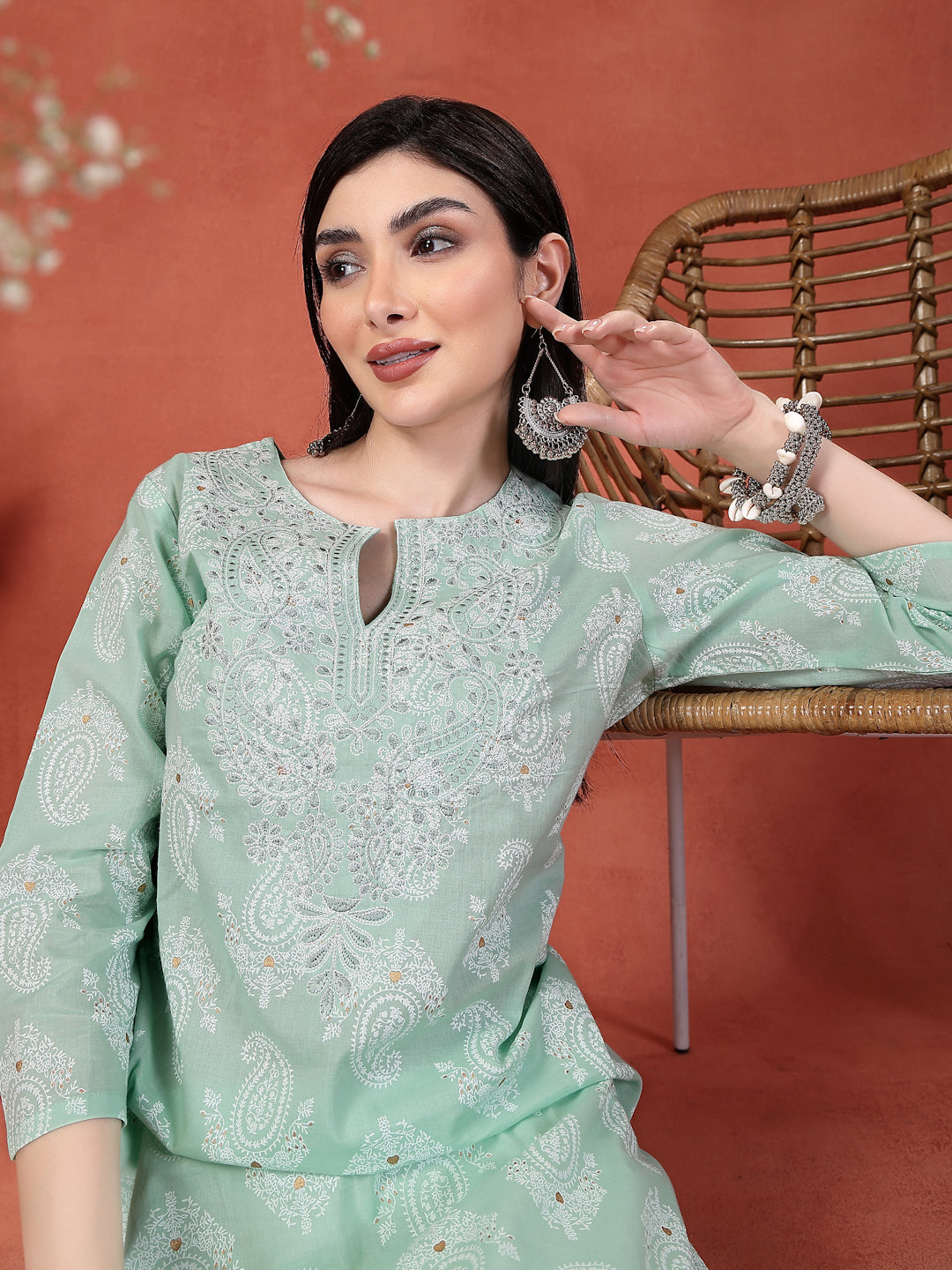 Blissful Sea Green Kurti