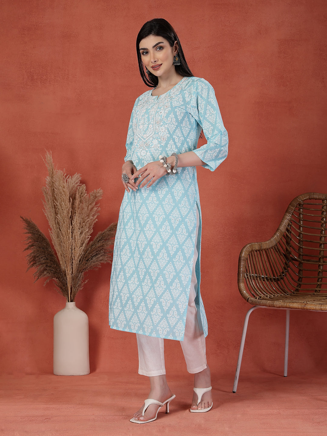 Muse Sky Blue Kurti