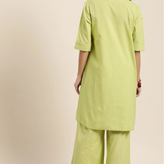 Back view kurta palazzo ethnic set
