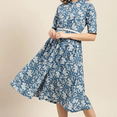 Front view cotton dress women
