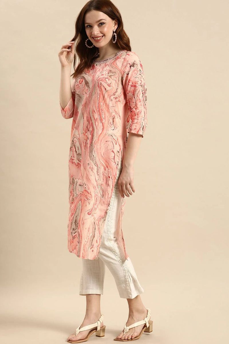 Side view marble print kurta
