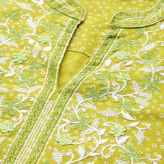 Office wear green kurta women
