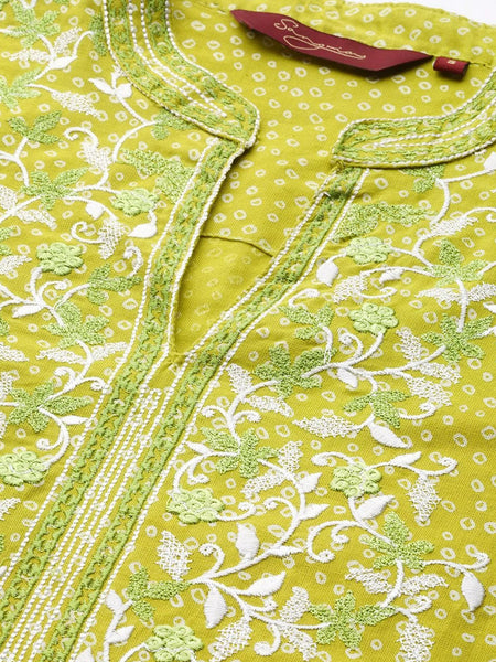 Office wear green kurta women
