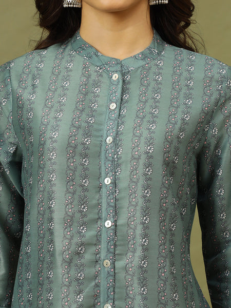 Women Floral Printed Festive Straight Kurta