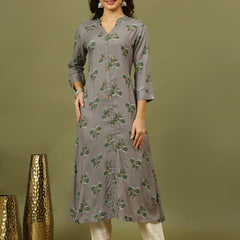 Women Floral Printed Festive A-Line Kurta