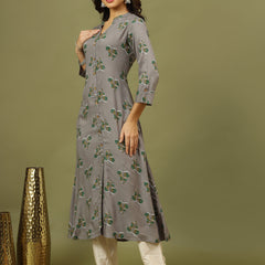 Women Floral Printed Festive A-Line Kurta