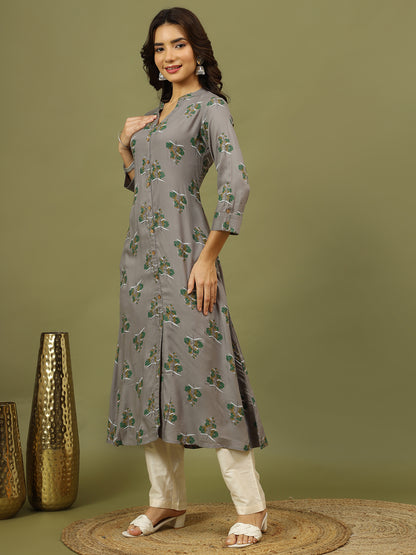 Women Floral Printed Festive A-Line Kurta