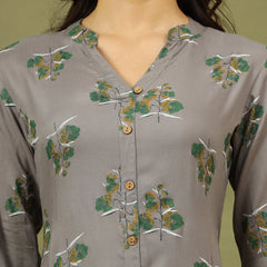 Women Floral Printed Festive A-Line Kurta
