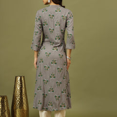 Women Floral Printed Festive A-Line Kurta