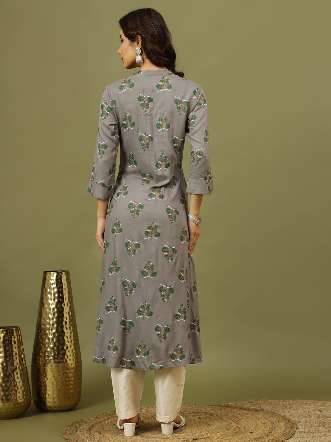 Women Floral Printed Festive A-Line Kurta