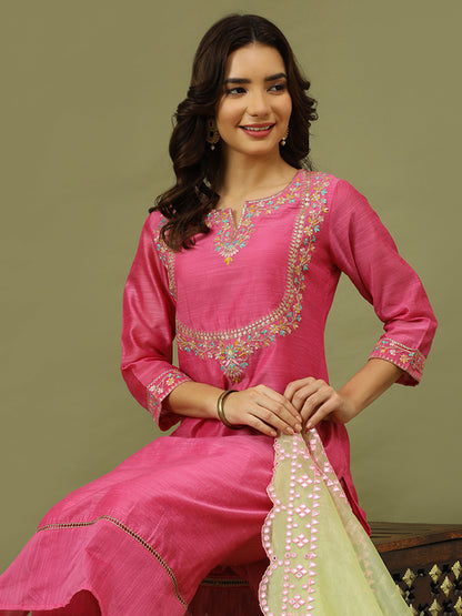 Blissful Embroidered Suit