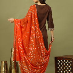Women Floral Embroidered Kurta with Trousers & Dupatta