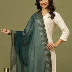 Women Solid Kurta with Trousers & Dupatta