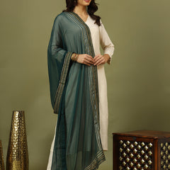 Women Solid Kurta with Trousers & Dupatta