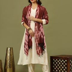 Women off White Solid Kurta with Trousers & Dupatta