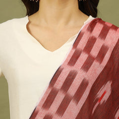 Women off White Solid Kurta with Trousers & Dupatta