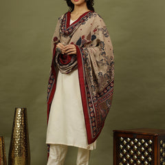 Women Solid Kurta with Trousers & Printed Dupatta