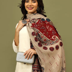 Women Solid Kurta with Trousers & Printed Dupatta