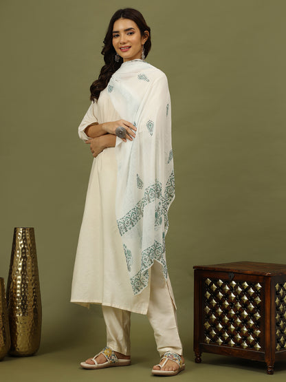 Zari Spark White Suit