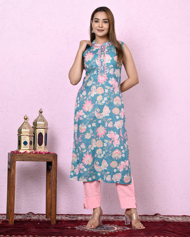 Azure Elegance Kurti