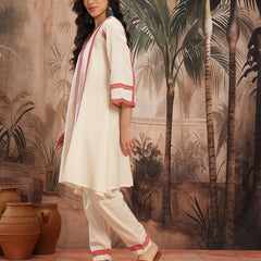 Ivory Essence Cotton Kurta with Dhoti Set