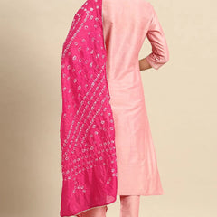 ethnic pink kurta trouser set
