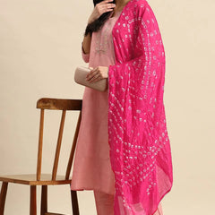 bandhani dupatta kurta set women
