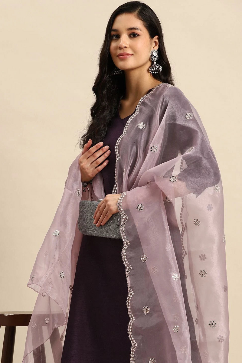 Side view straight ethnic kurta set
