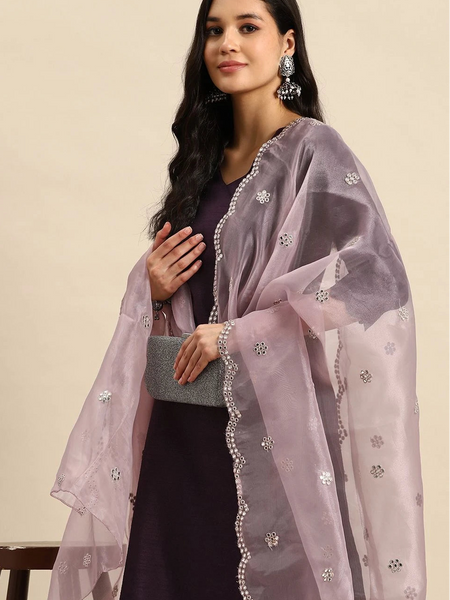 Side view straight ethnic kurta set
