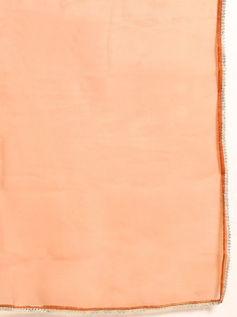 Orange ethnic wear with dupatta
