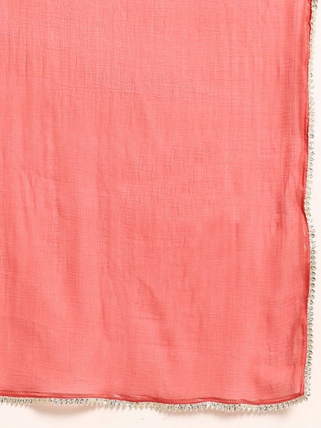 Women Green Embroidered Straight Cotton Kurta