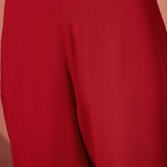 Women Embroidered Pure Cotton Round Neck Anarkali Kurta & Trousers With Dupatta