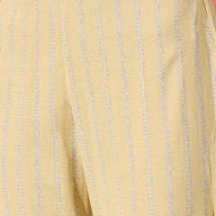 Women Yellow Floral Embroidered Notch Neck Straight Kurta With Trousers And Dupatta