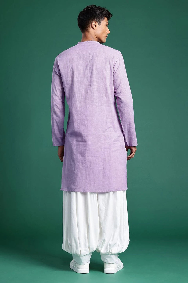 men traditional kurta festive wear purple
