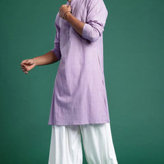 comfortable summer kurta solid purple men
