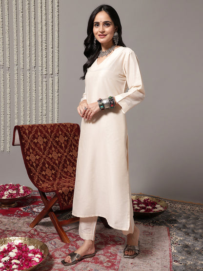 Graceful Off-White Red Lehriya Suit
