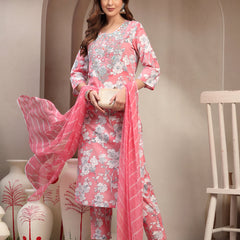 Women Peach Pure Cotton Kurta Sets