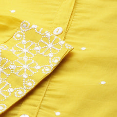 Summer wear yellow cotton top women
