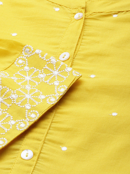 Summer wear yellow cotton top women
