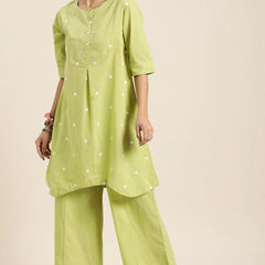 Daily wear green ethnic co ord women
