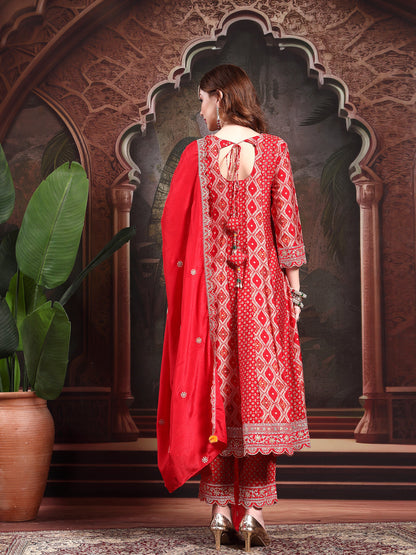Regal Red Anarkali
