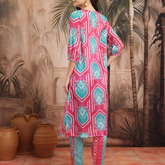 Women Pink Printed Kurta Palazzo Set