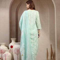 Women Green Pure Cotton Kurta Sets