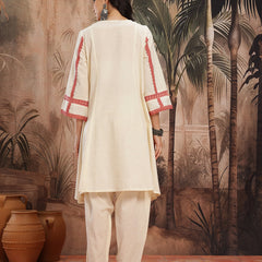 Ivory Essence Cotton Kurta with Dhoti Set