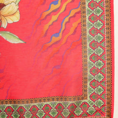 Women's Pink Embroidered Lehriya Kurta, Palazzo & Dupatta Set